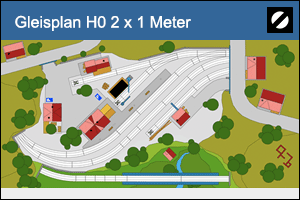 Gleisplan H0 2m x 1m