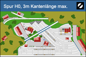Vorschau Gleisplan Spur H0 3 Meter Kantenlänge 