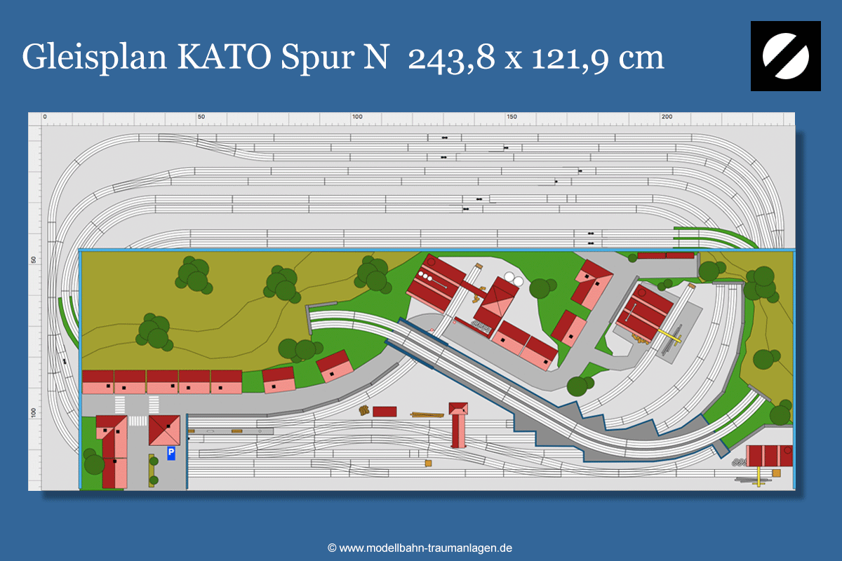 Gleisplan KATO Spur N 240 x 120 cm