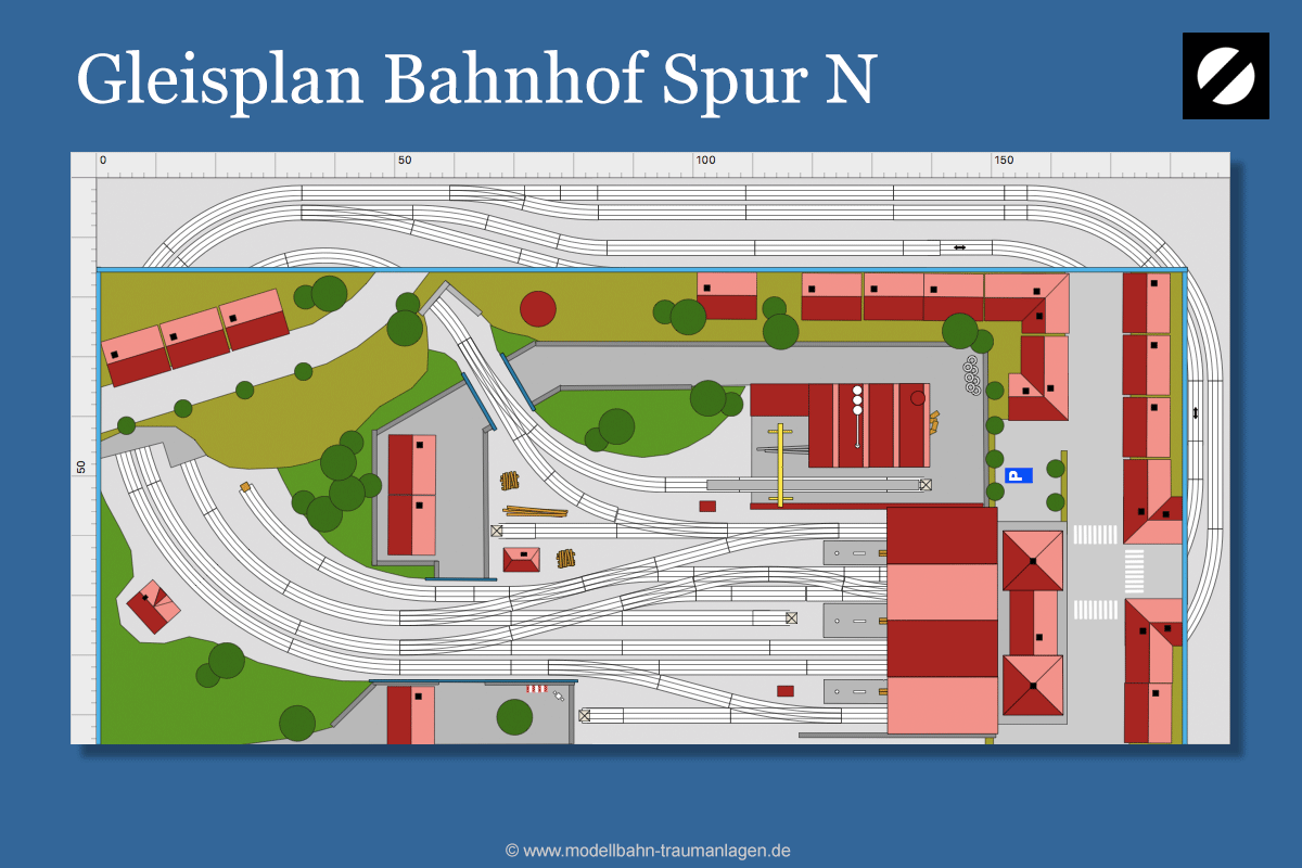 Gleisplan Bahnhof Spur N